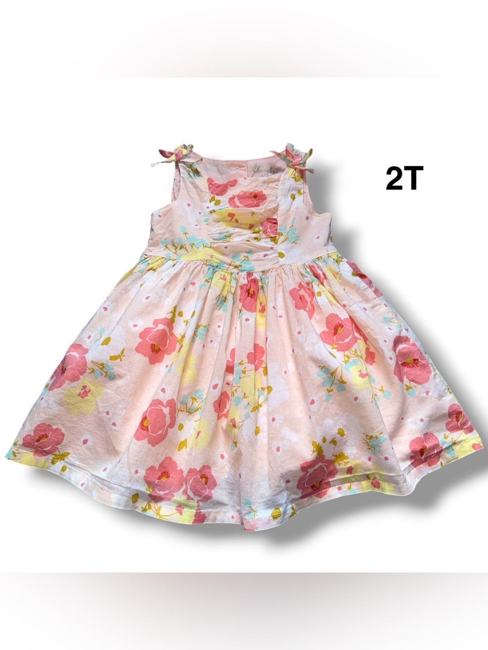 Girls' Pink Floral Tie-Shoulder Casual Dress size 2T